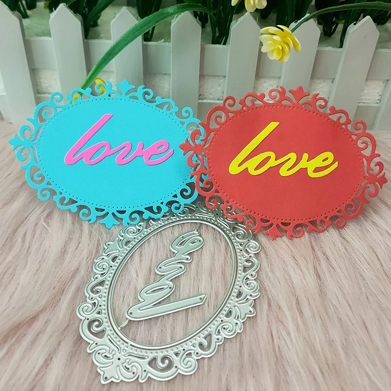 

New Love Lace picture frame metal cutting die mould scrapbook decoration embossed photo album decoration card making DIY