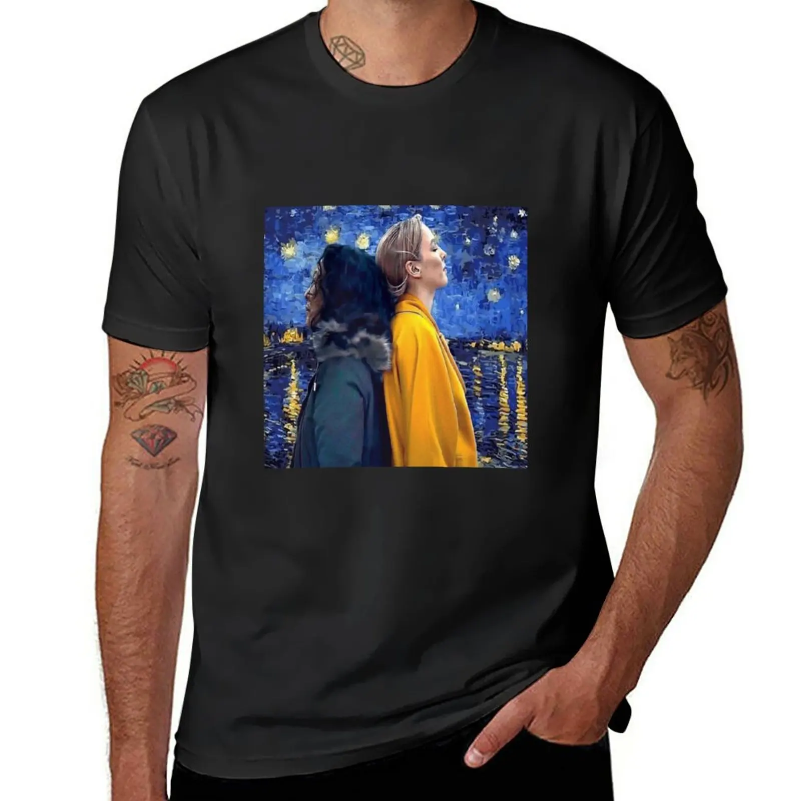 

New Starry night-Killing Eve T-Shirt summer top sweat shirts Aesthetic clothing mens t shirt graphic