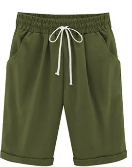  - Summer shorts Women Summer Bermuda Shorts Large Size 8xl Loose Casual Sports Stretchy Cotton Straight Leg Breathable Sweatshorts
