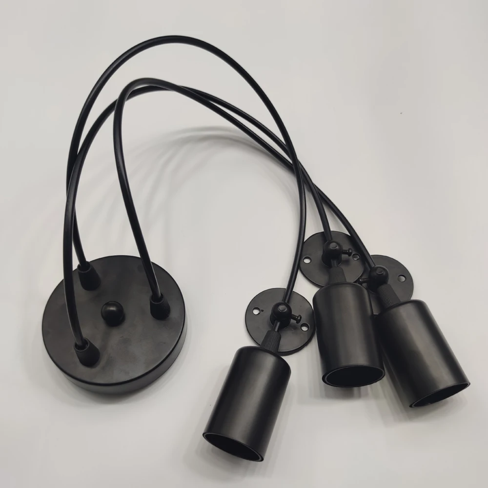 Retro Pendant Lamp DIY Multiple Lamp Base E27 Black Cable 0.75mm Industrial Hanging Lamps Cafe Bar Spider Pendant Lights pendant lights pendant lamp chandelier lighting vintage pendant lights