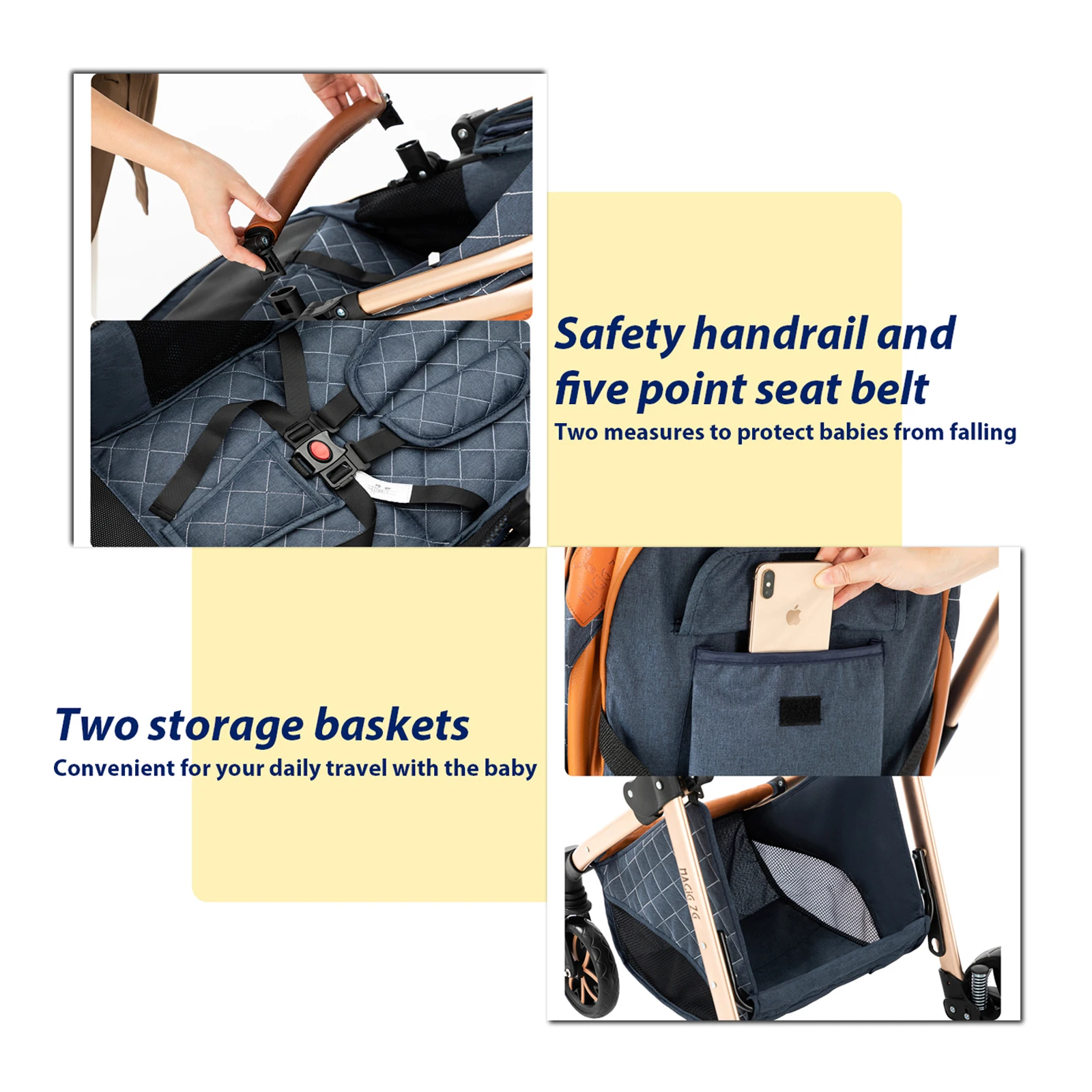 Lightweight Baby Stroller 4 in 1 6