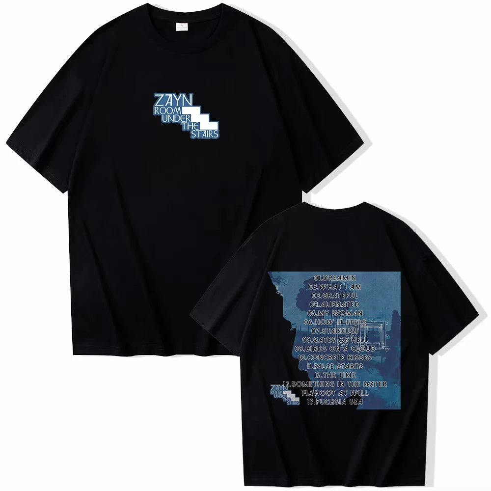 Room Under The Stairs 2025 Rapper Zayn Malik T-shirt O-Neck Short Sleeve Fans Gift Top Tee Oversized Casual Men's Women Clothing 2