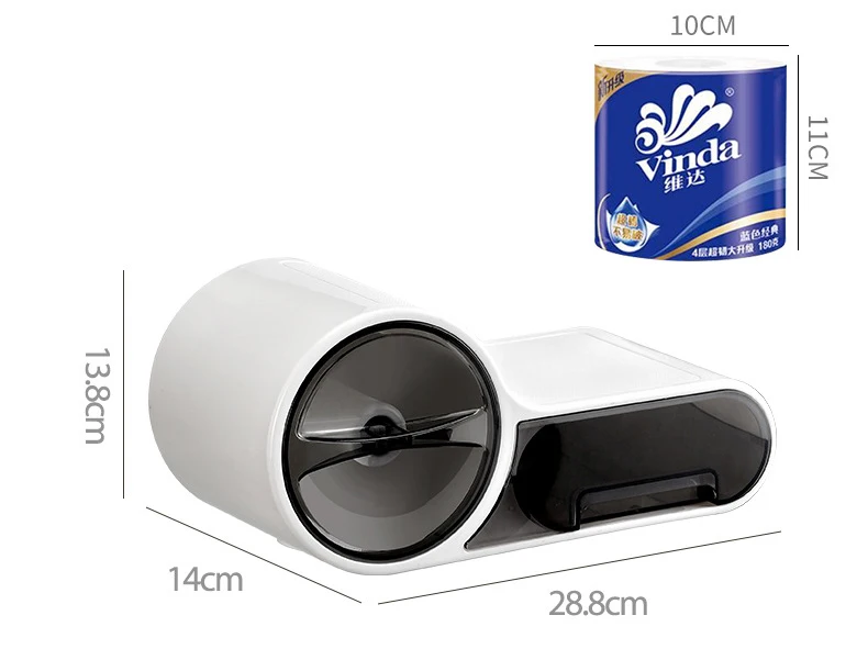 S8c91f5bf14d4491ca14a08a71c7c58b99 Wall Mounted Bathroom Toilet Paper Holder Paper Tissue Box Plastic Toilet Dispenser Roll Paper Storage Box Free Punching Mallzona