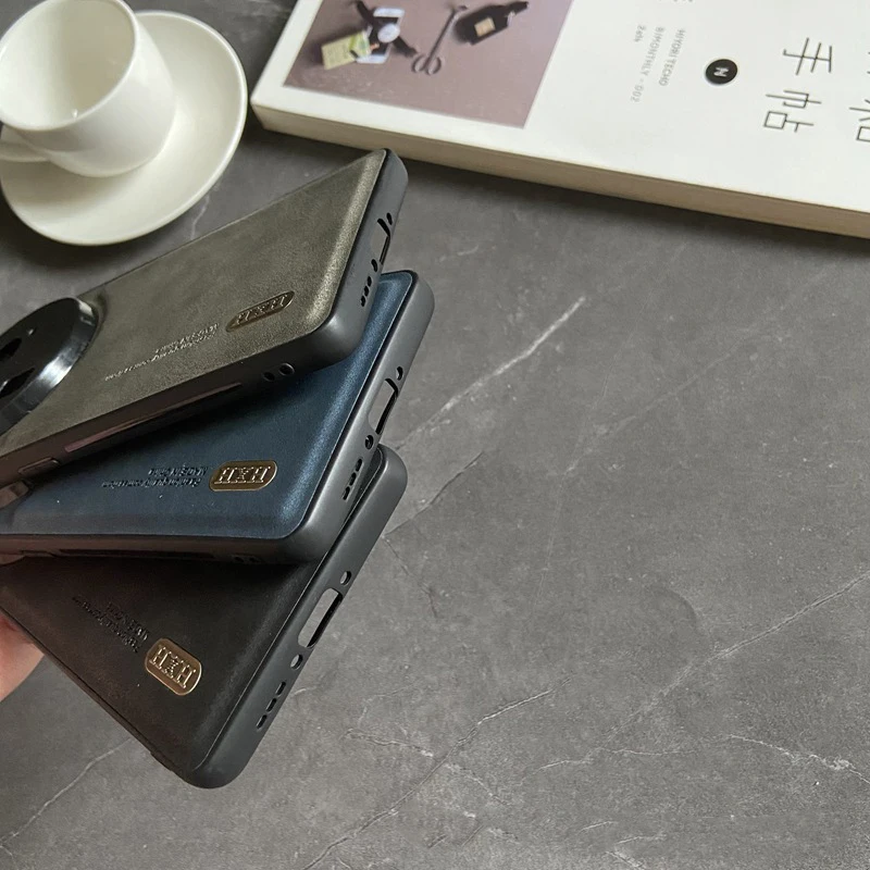 OPPO Find X6 Pro Realme GT5 11 Plus C53 Reno 10 8T 케이스용 마그네틱 가죽 무광 소프트 풀 카메라 보호 커버 쉘