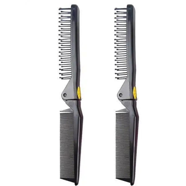 

2x 2pcs Folding Comb Travel Hair Brush Massage Brush Hair Comb Pocket Comb for