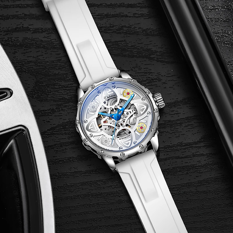 Meeste luksuslikud helendavad mehaanilised randmekellad, automaatne veekindel kell meestele_voghion.com