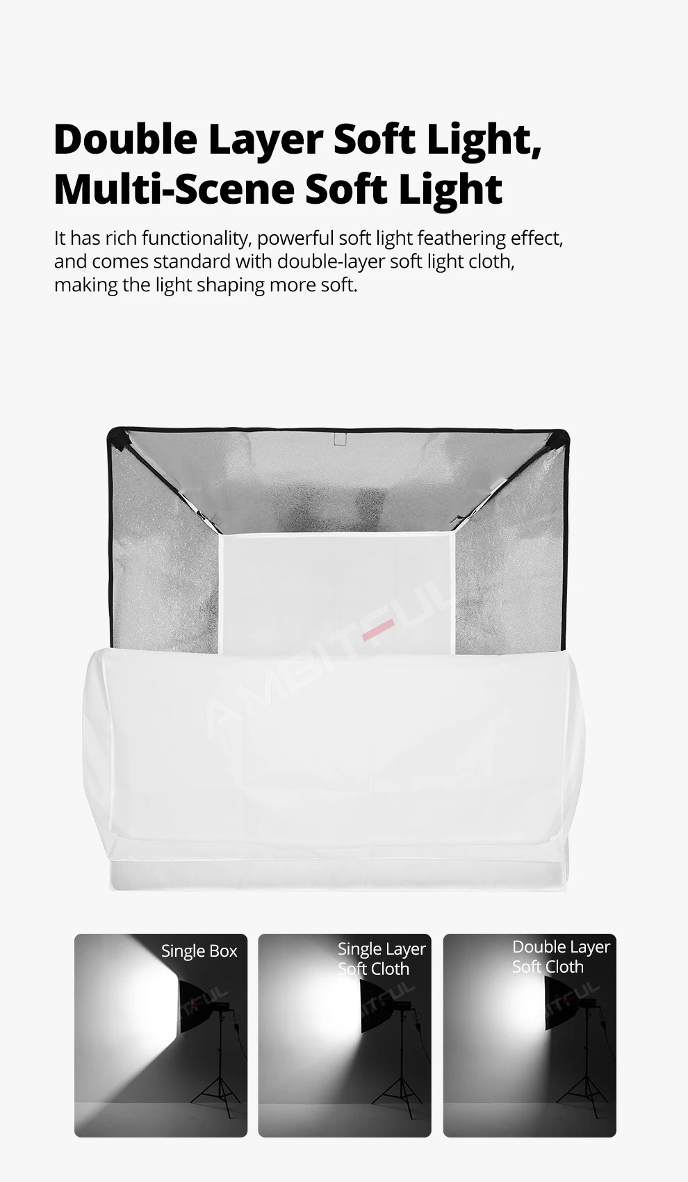 50x70cm 60x60cm 60x90cm 80cm Photo Studio Softbox Soft Box with Universal Mount