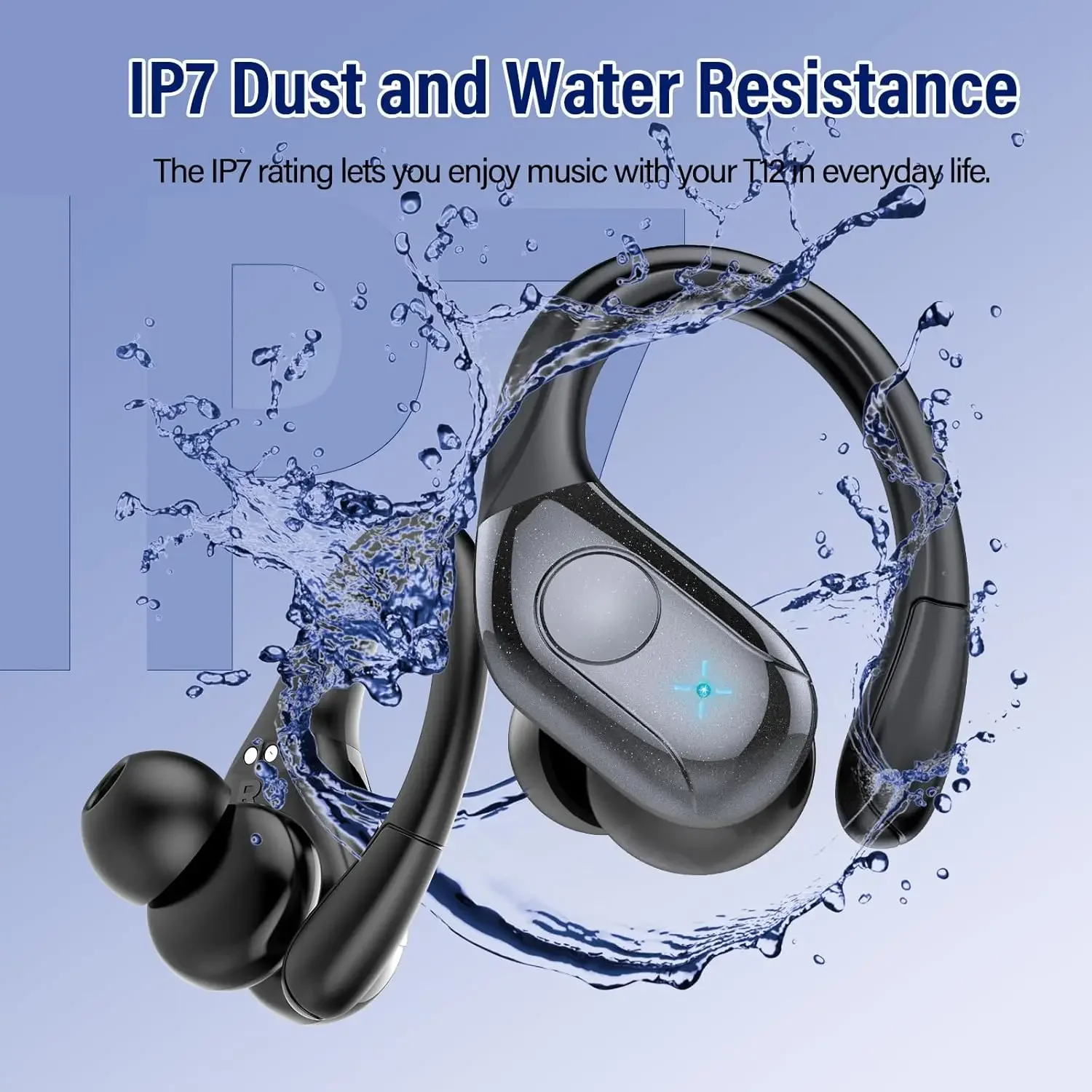 New T12 Wireless Earbuds Bluetooth Headset 75Hrs Sport