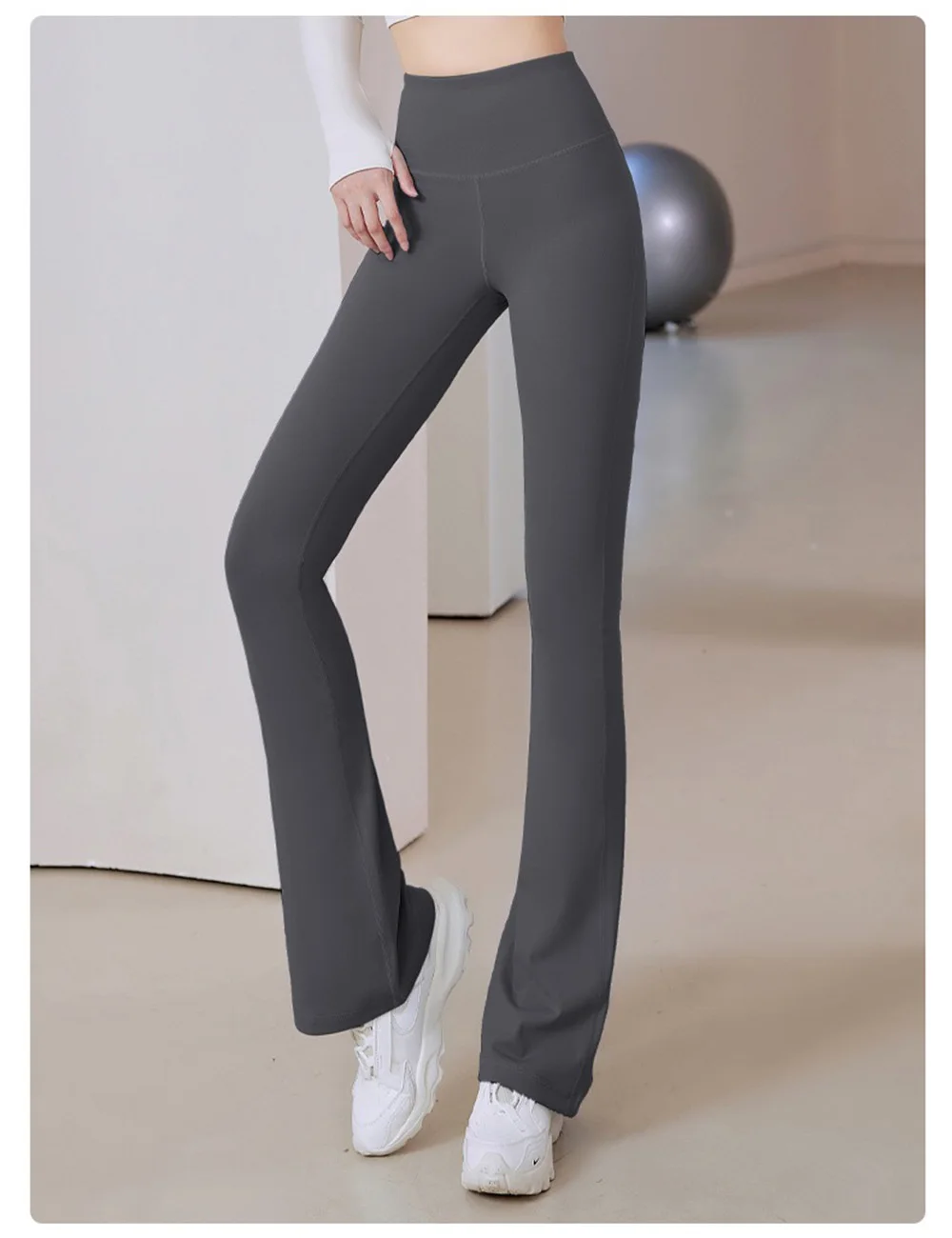 Flare Leggings Yoga Pants with Tummy Control High Waist Wide Leg Pants for  Women Mutiple Colors Solid