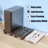 Adjustable Mobile CPU Stand, Ventilated Computer Tower Stand PC Tower Stand with 4 Caster Wheels Fits Most PC, Under Desk Holder 1