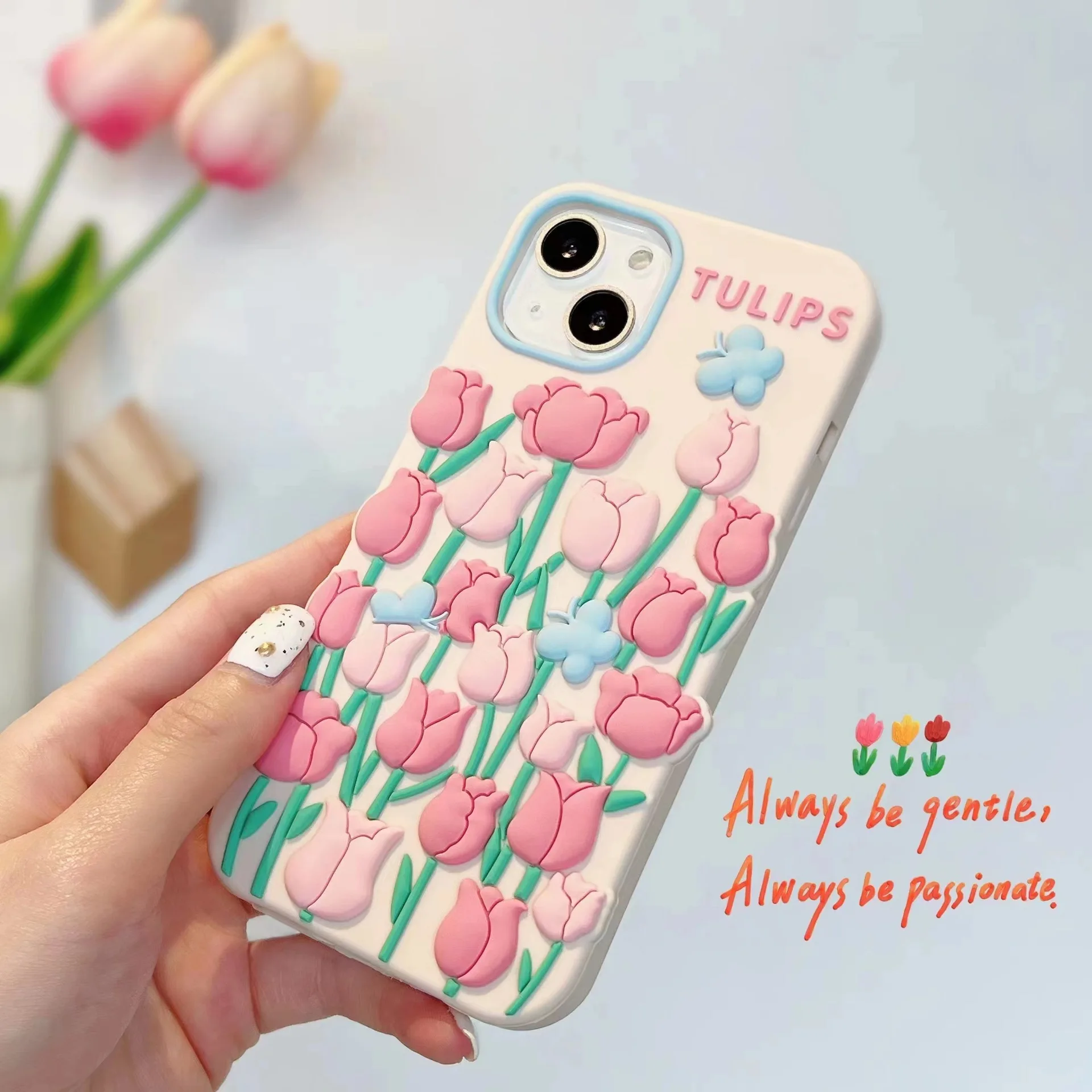 

Luxury 3D Flowers Soft Silicone Phone Case For iPhone 15 14 13 12 11 Pro Max 15 14 Plus 13 12 Mini X XS XR 678 Plus Back Cover