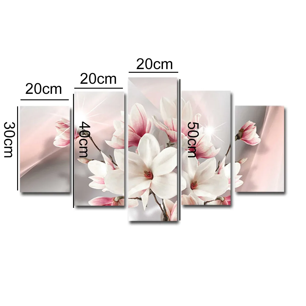 

5*Unframed Modern Flower-Canvas Painting Wall Art Home Decor Picture Home Decor Art DIY Ornament Room Decoration