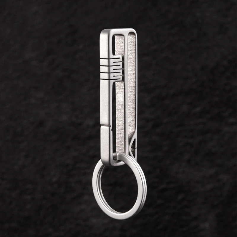 Titanium Belt Keychain Durable Car Key Holder Ring Hanging Buckle Lightweight Carbine For Dad Key Chain Best Father's Day Gift