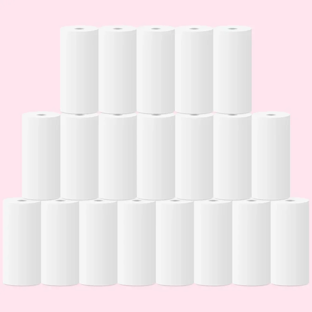 미니 포켓 포토 프린터 금전 등록지, 방수 인쇄 영수증, 스티커 없는 용지, 카메라 열화상 용지, 10 개