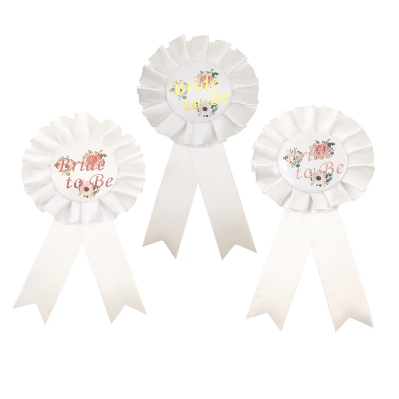 1Pcs Bride To Be Badge Ornament For Engagement Wedding Bride Accesories Bridesmaid Bachelor Hen Party Decoration Supplies