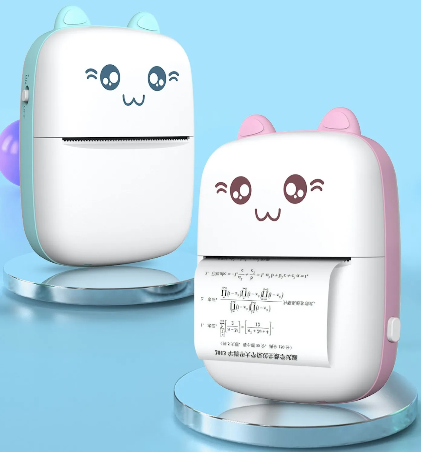 

Portable Mini Thermal Printer Wirelessly BT 203dpi Photo Label Memo Wrong Question Printing With USB Cable Imprimante Portable