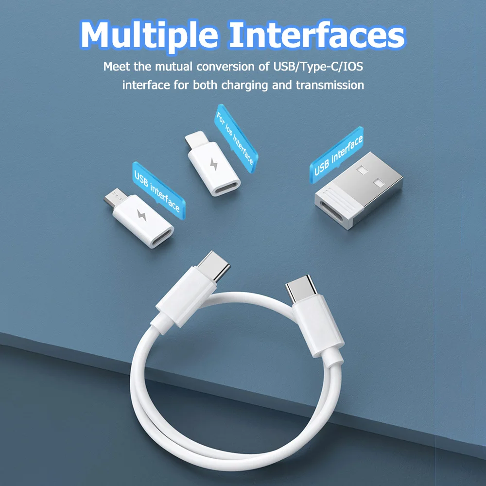 60W 고속 충전 휴대폰 거치대 다기능 휴대용 데이터 케이블 보관함 충전 케이블 세트 여행용