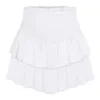 Ruffles Mini Skirts 2024 Summer Solid Color All Match High Waist A Line Skirt Fashion Black Sweet Cute Hot Girls Pleated Faldas 4