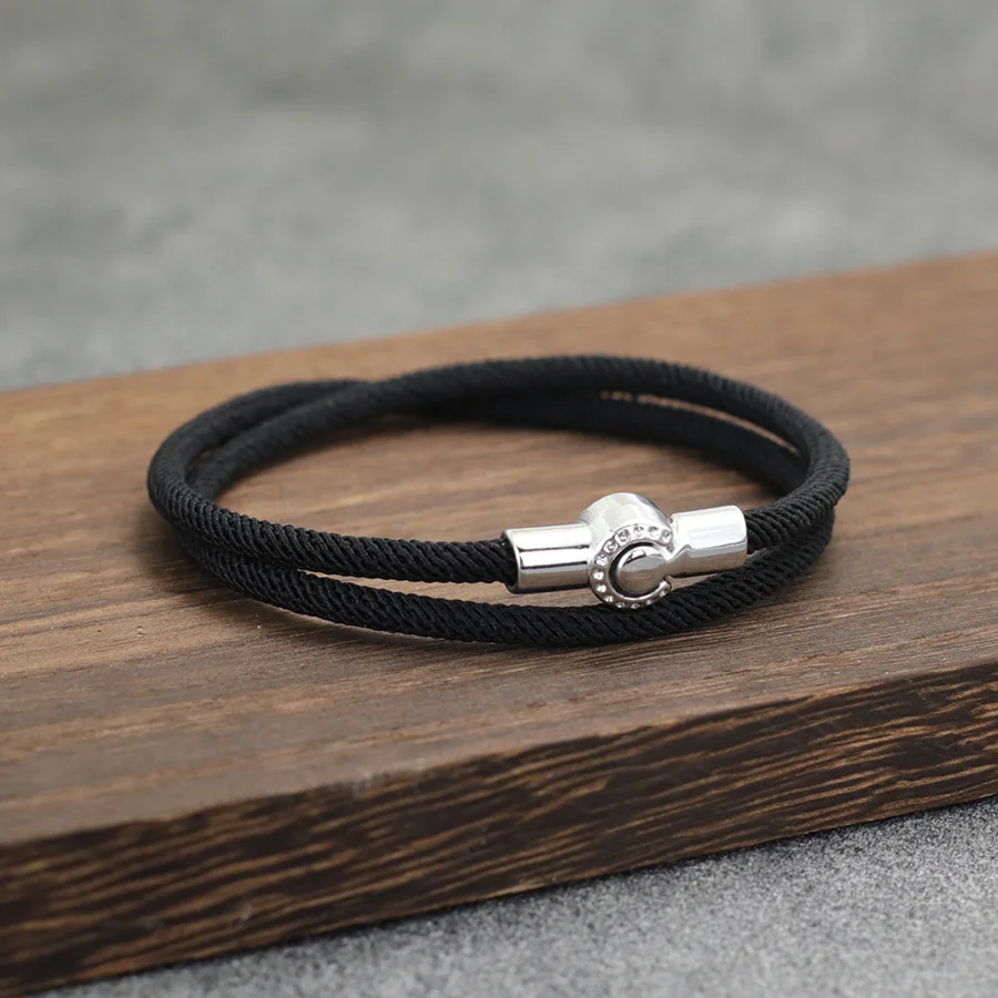 Men Minimalist Rope Leather Bracelet Accessory