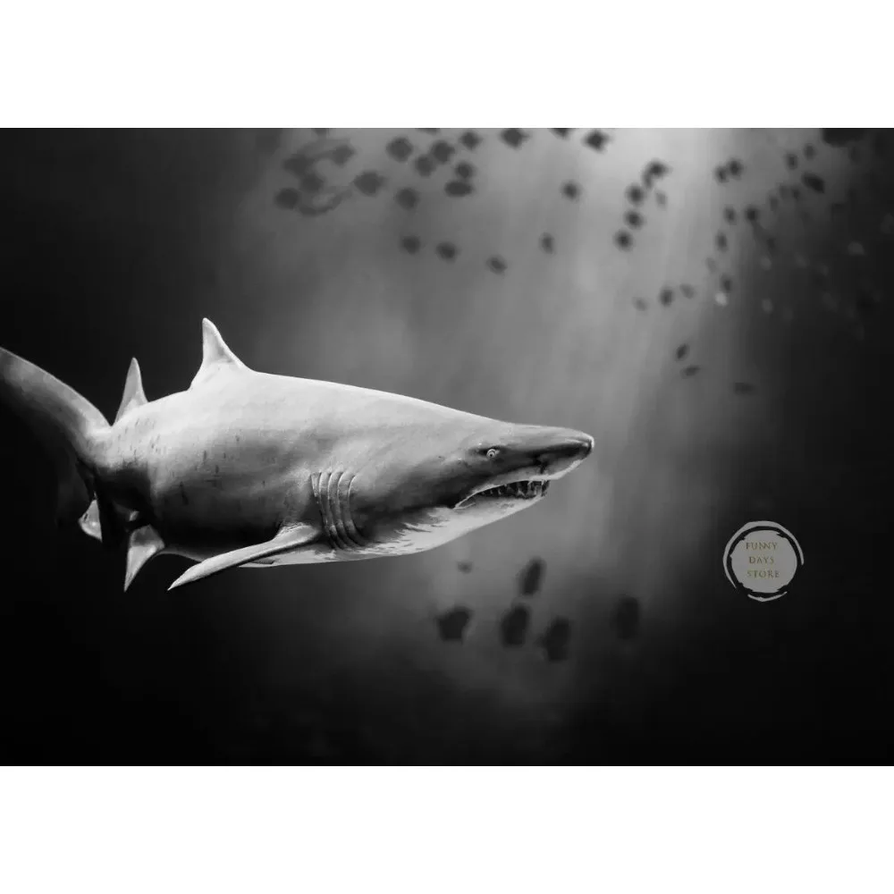 Great White Shark Ocean Giants Canvas Art - Nature Wall Decor Poster
