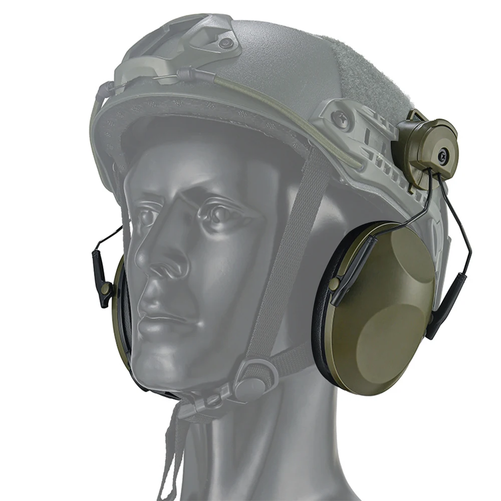 Hunting Ear Protection NRR 21dB Compact Noise Reducing Hearing Protection Slim Shooting Earmuffs Fit for FAST/ACH/MICH