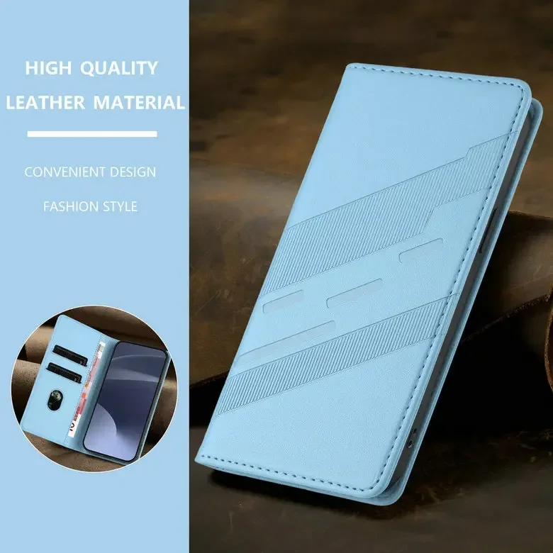 Luxury Leather 360° Protective Phone Stand Case with Flip Cover