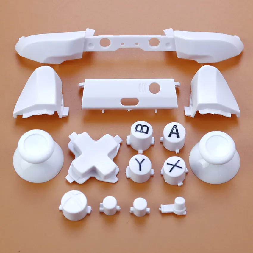 JCD 아날로그 조이스틱 캡 Dpad ABYX 키 RB LB 범퍼 RT LT 트리거 버튼 모드 키트, 마이크로소프트 Xbox One S 슬림 X 컨트롤러용