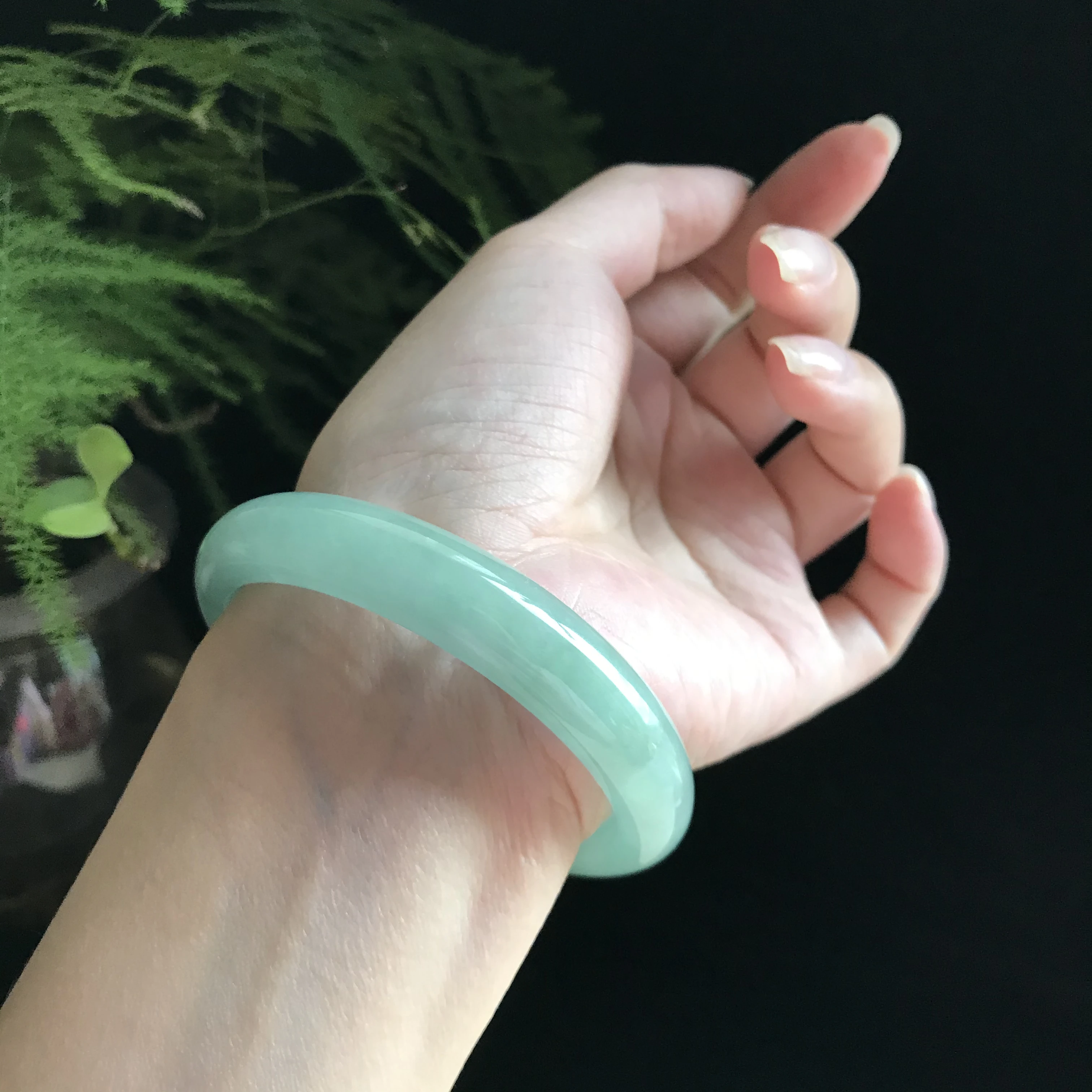 

Burma 100%Genuine High-end Jadeite Bracelet Jewelry Jade Bangles For Women 57mm (With Certificate)