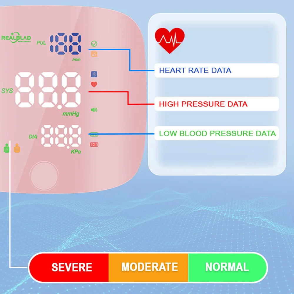 Charge Blood Pressure Monitor Voice Touch Screen Adjust Automatic Tonometer Heart Rate Monitor blood pressure monitor blood pressure meter