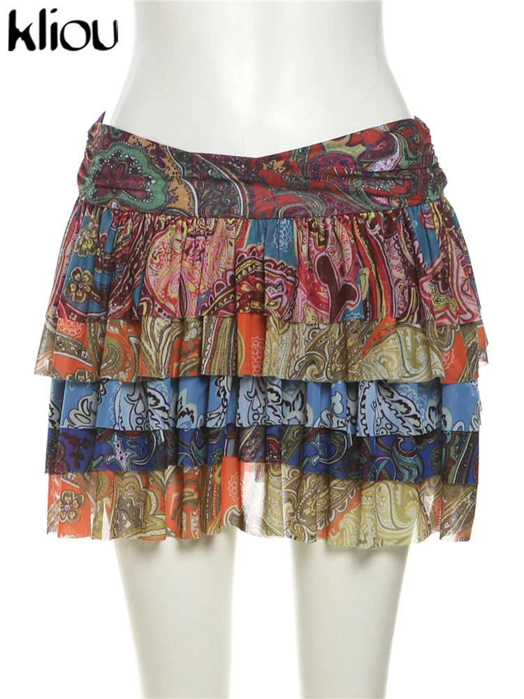 スカート Layered Cut-Off Vintage Fancy Mini-Skirt スカート Layered Cut-Off Vintage Fancy Mini-Skirt Layered