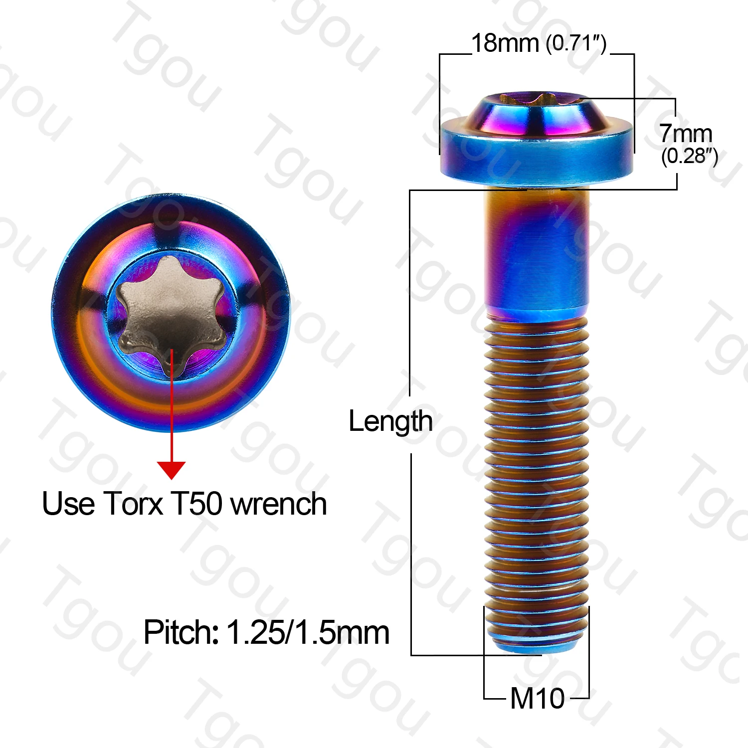 15 passo t50 torx motocicleta parafusos 8pcs 05