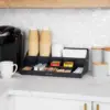Reader Cup and Condiment Station, Countertop Organizer Coffee Bar, Kitchen, Stirrers, 17.875" L x 9.5" W x 6.625" H 1
