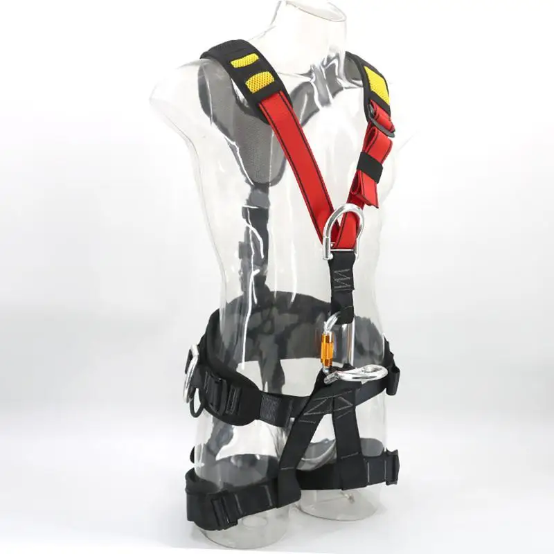 Mountaineering Equipment Safety Belt Fullbody Harness Downhill Aerial Work Protection Outdoor Expansion Rappelling Belt Climbing carabiner clips,carabiner belt clip,keychain carabiner,carabiner belt