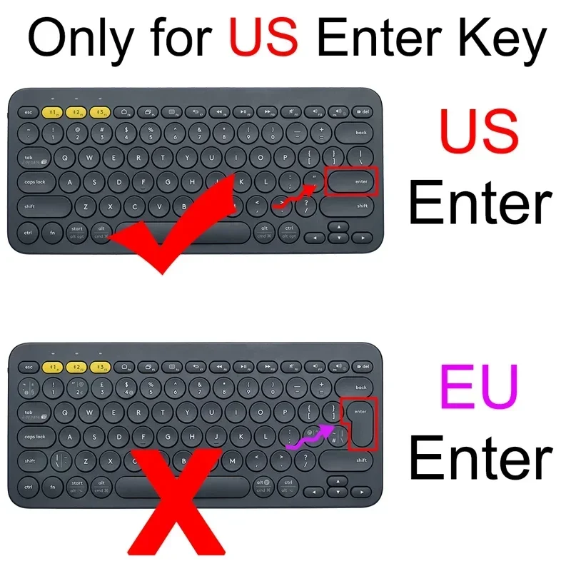 Universal Silicone Keyboard Protector Skin Film - Clear Pink with Multilingual Layout