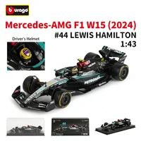 Bburago 1:43 2024 Mercedes AMG W15 E Performance Static Simulation Diecast Alloy Model F1 Racing Formula Car Acrylic Box 1