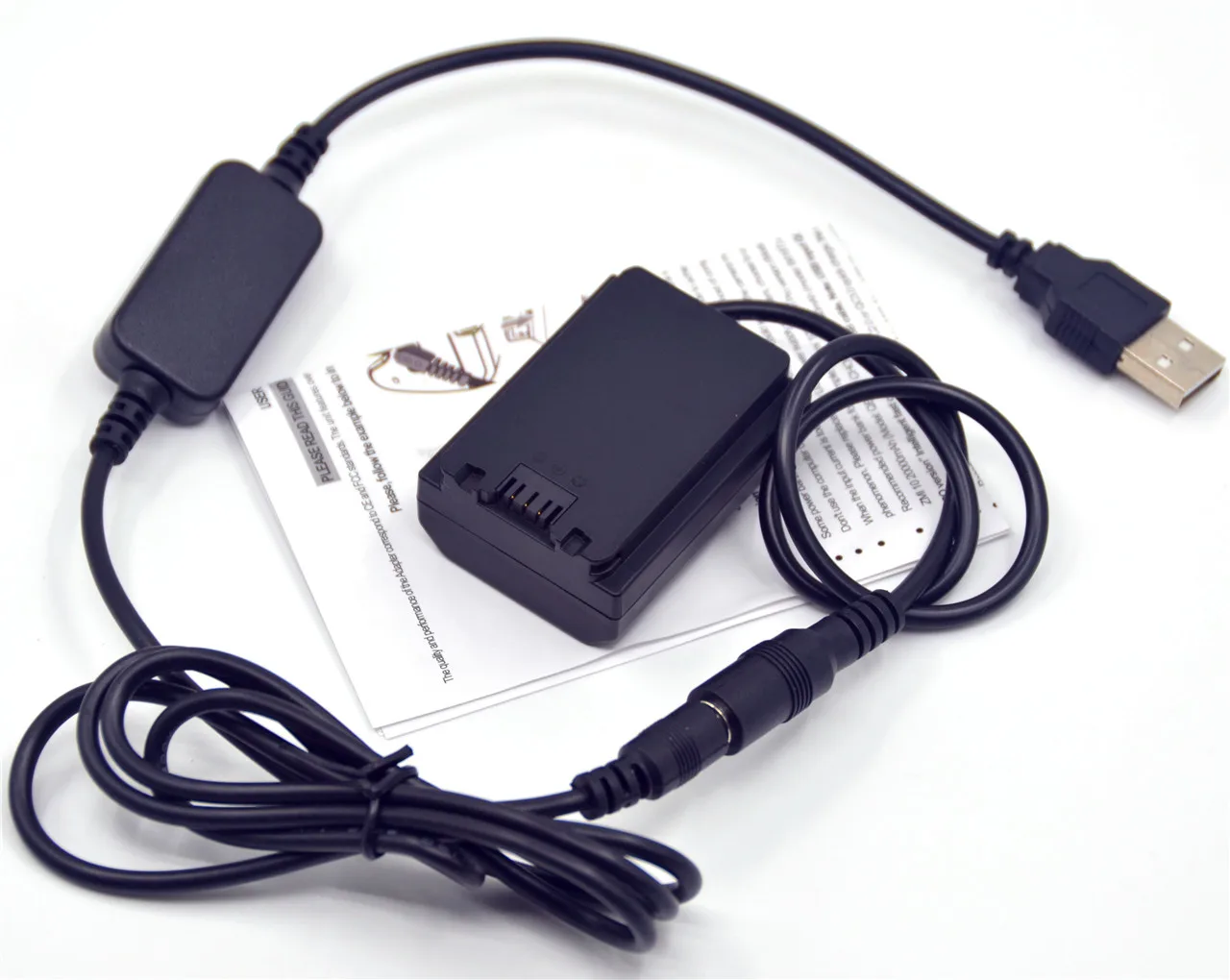Power Bank USB 5V Cable Adapter + VG-C3EM Dummy Battery NP-FZ100 for Sony Alpha A9 A7RM3 A7RIII A7M3 A7C A6600 A7M4 Camera