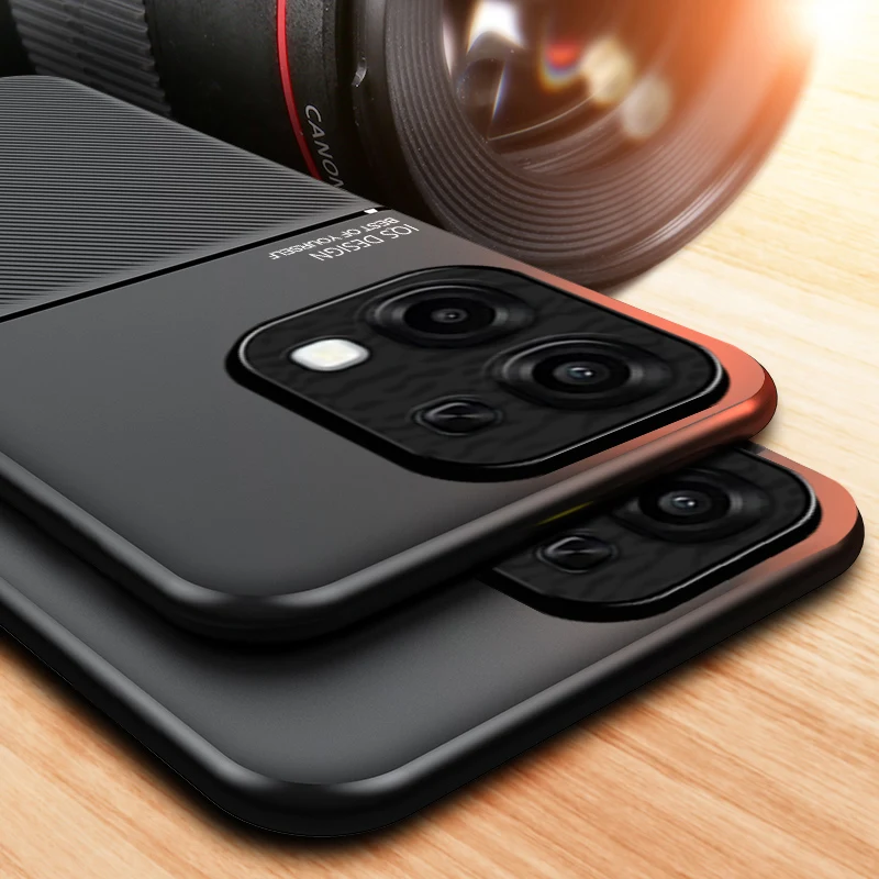 Ultra-thin Magnetic Texture Leather Phone Case - Stylish Back Cover