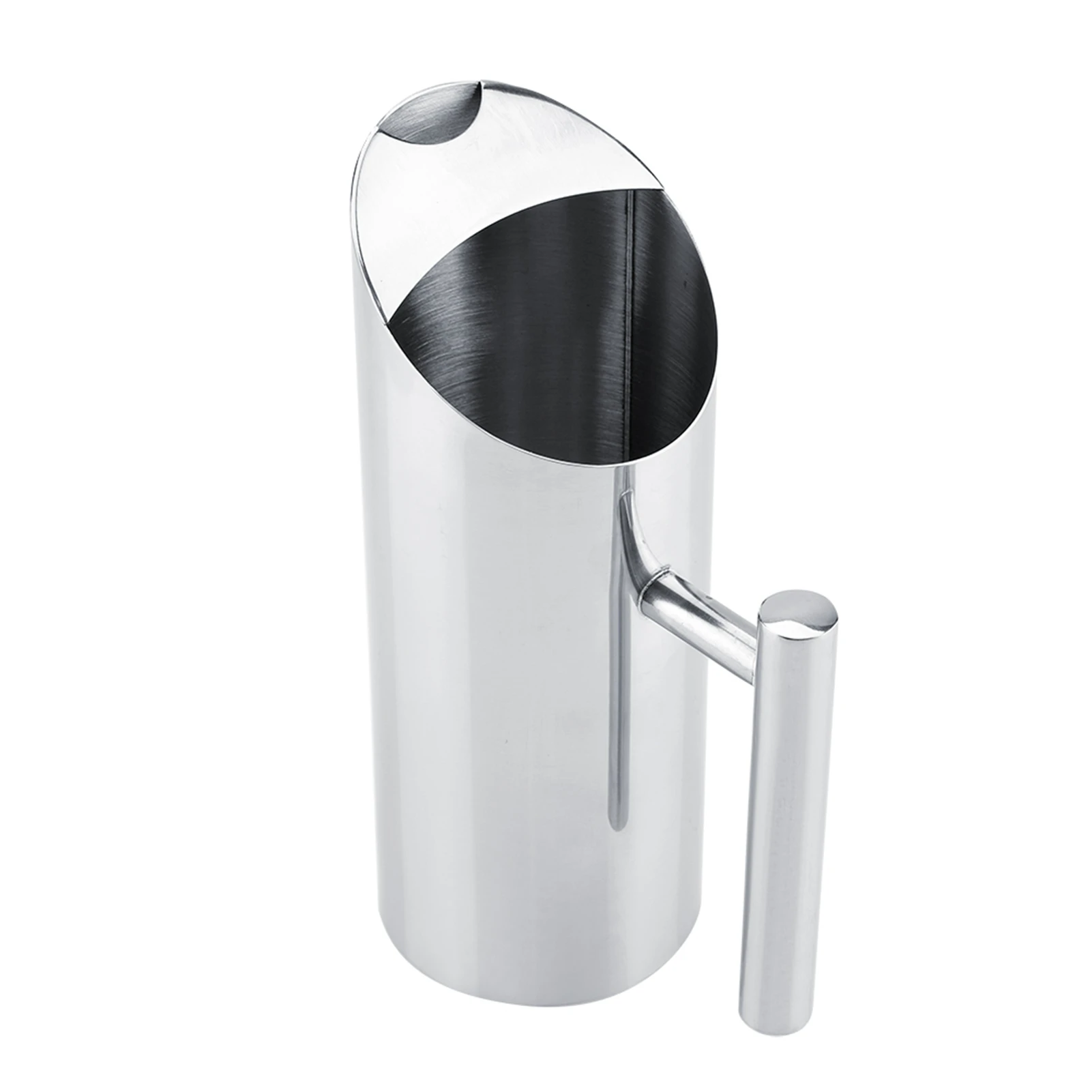 Stainless Steel Water Jug with Ice Guard and Straight Handle
