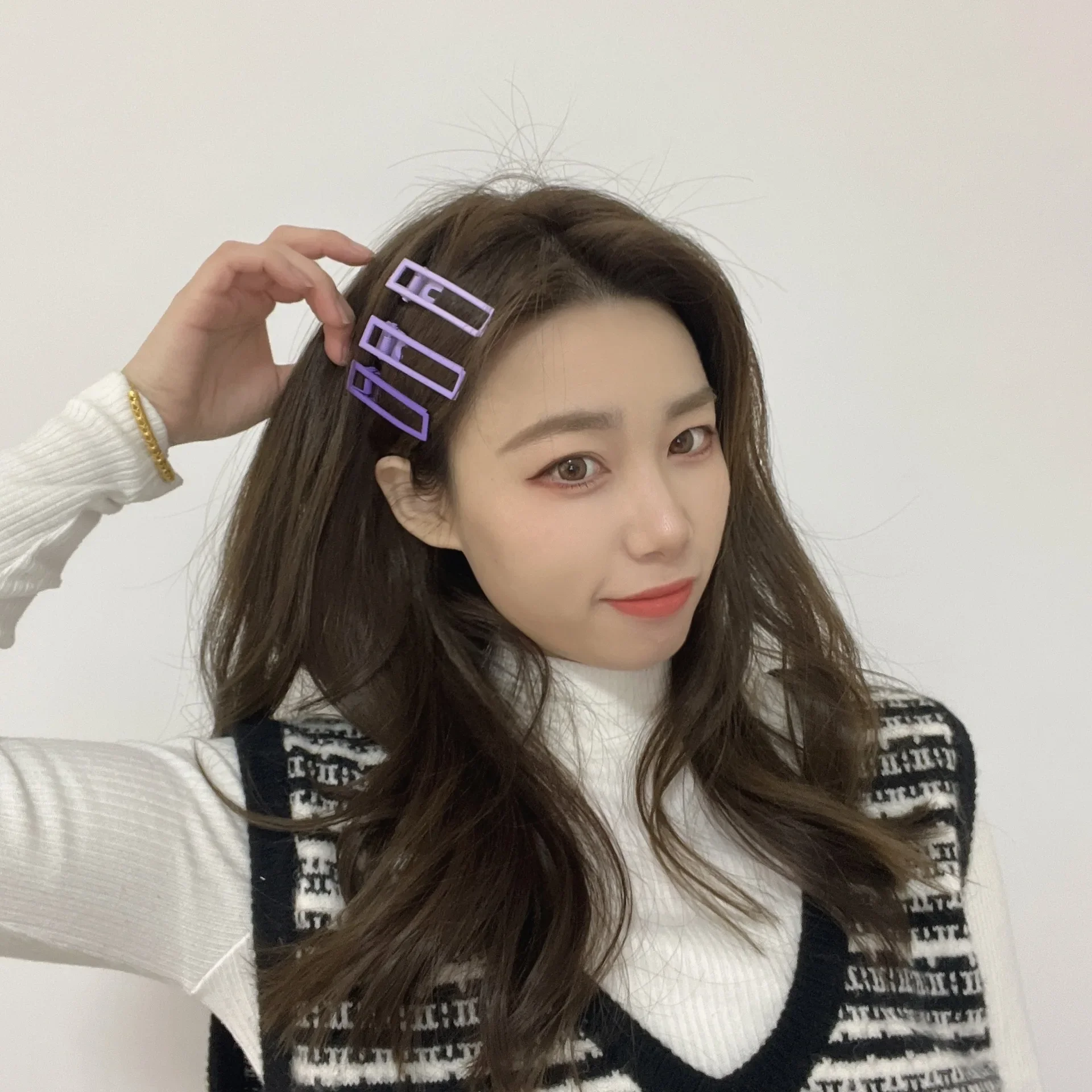 3pcs/set Girls Purple Gradient Hair Pin Sweet Basic Star Dripping Hair Clips for Girls Kids Headwear Headdress Hair Accessories