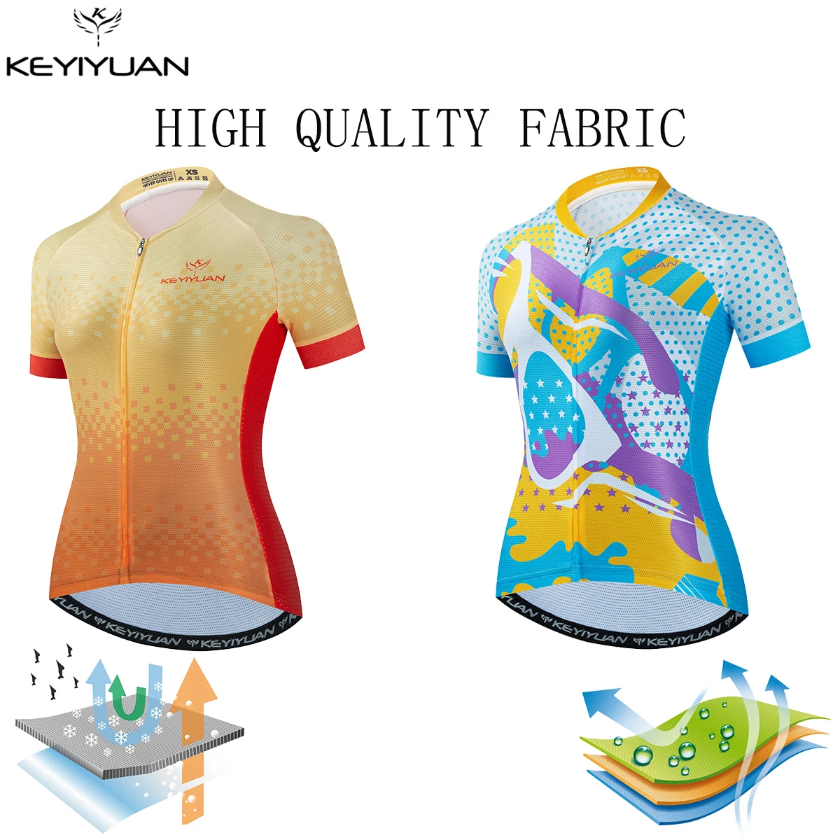 

KEYIYUAN New Summer Women Short Sleeve Cycling Jersey Tops Bicycle Mtb Shirt Road Bike Clothing Blusa Ciclismo Feminina