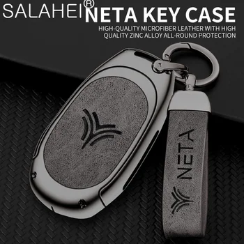 아연 합금 자동차 스마트 원격 키 포브 케이스 커버, 보호대 쉘 가방, Neta S 2022 Neta U-II 610 키리스 키체인 액세서리