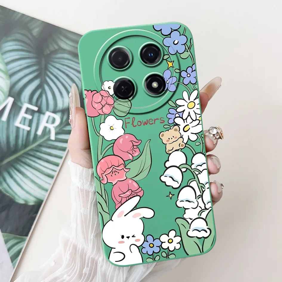 Floral Duck & Cat Soft Silicone Shockproof Phone Case