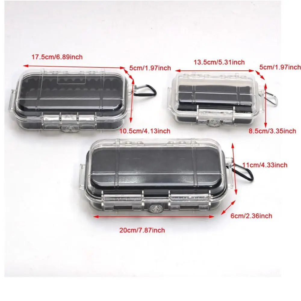 Durable ABS Camping Box Transparent Shockproof Sealed Storage Box Professional Equipment Dry Box Waterproof Toolbox