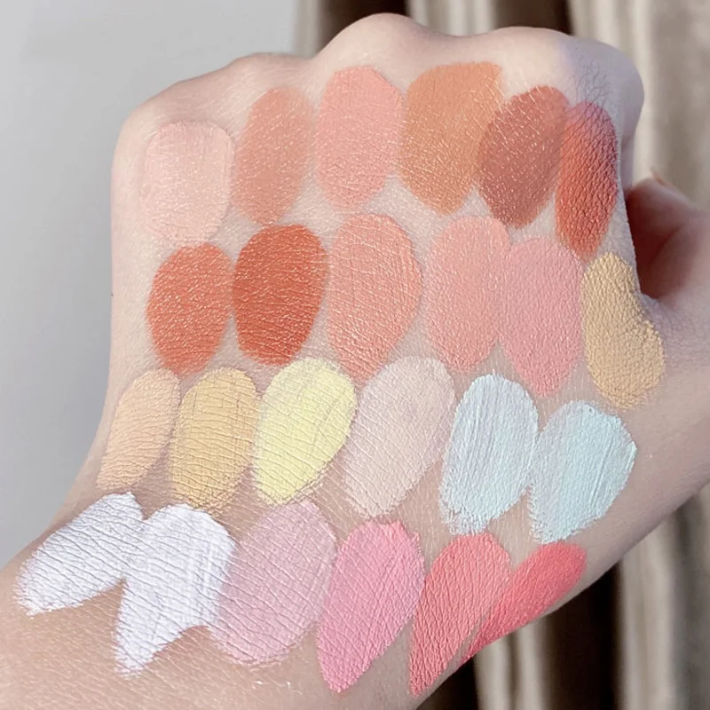 50 Shades Concealer Palette,High Coverage Contouring Cream,Tattoo And Dark Circles Cover-Up Nose Shadow,Face-Eye-Lip Base Makeup 6