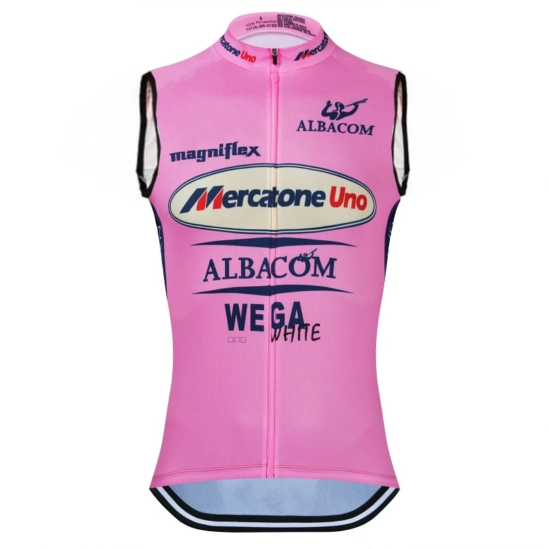 Cycling Vest Marco Pantani Cycling Windvest Bike Wind Vest Team Mercatone Uno Summer Wind Gilet Duick-Dry Cloth