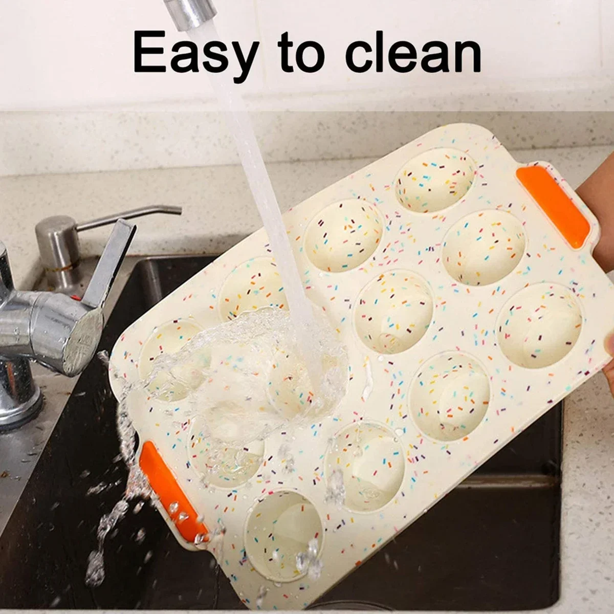 12 Holes Silicone Cake Mold Muffin Cupcake Baking Pan Non Stick Pudding Fondant Muffin Baking Tray Heat Resistant Bread Mould