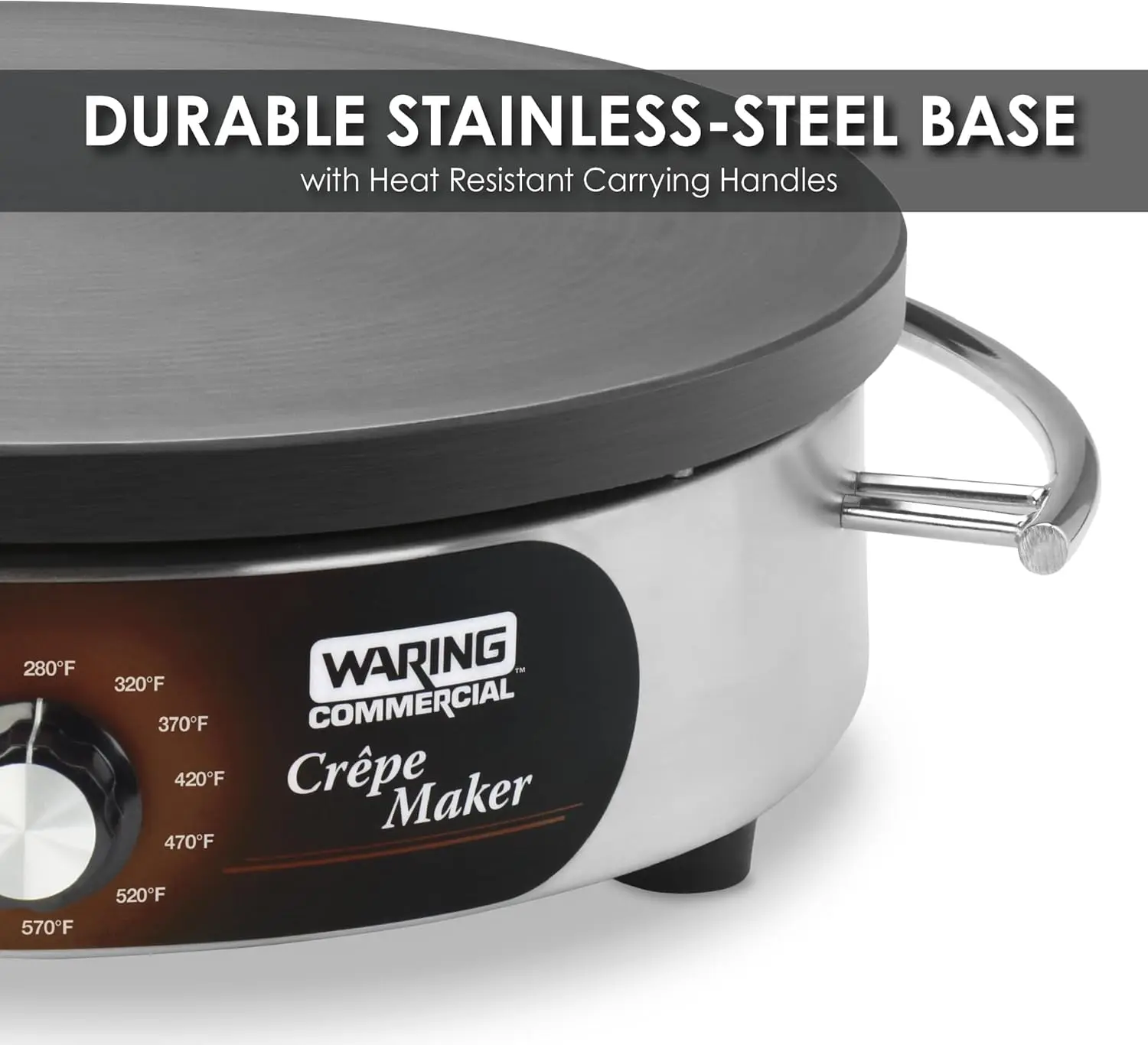 Commercial WSC160X 16" Electric Crepe Maker, Cast Iron Cooking Surface, Stainless Steel Base, Includes Batter Spreader an 6
