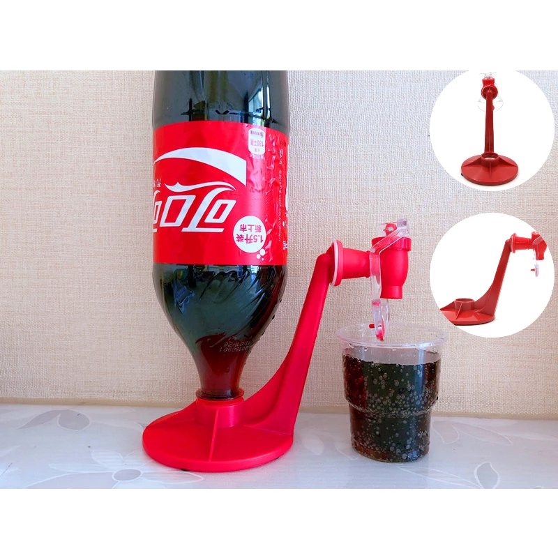 Distributeur De Soda Bouteille Inversée - Rouge - Pour Fête, Maison, Bar
