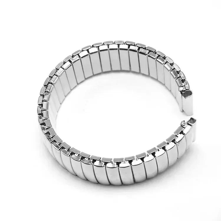 Gold Stainless Steel Stretch Expansion Watchband – Elastic Metal Strap