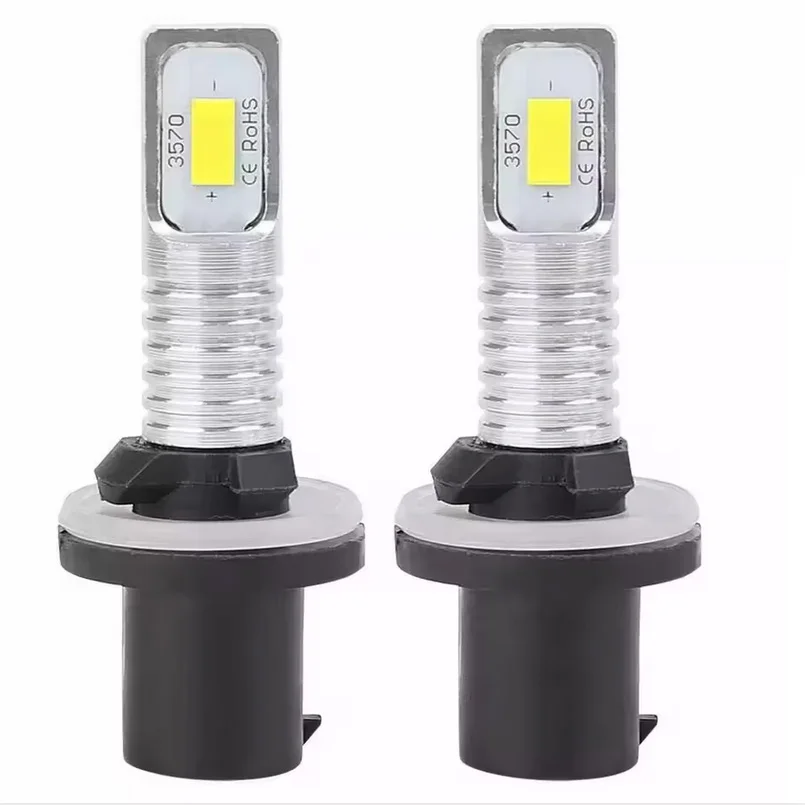 2개 880 881 H27 LED 안개등 DRL 전구 80W 20000LM 고출력 백색 황색 아이스 블루 12V 24V LED 자동차 전구